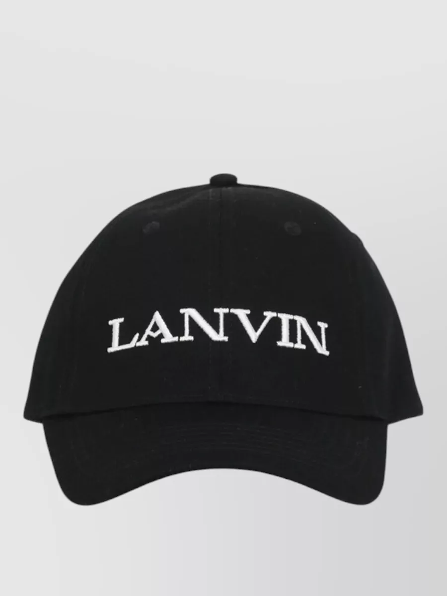 Lanvin Cotton Baseball Hat Eyelet Vents Visor