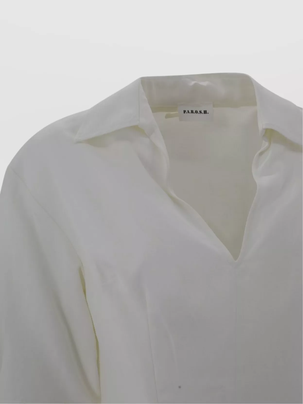Shop P.a.r.o.s.h Tailored V-neck Blouse French Collar