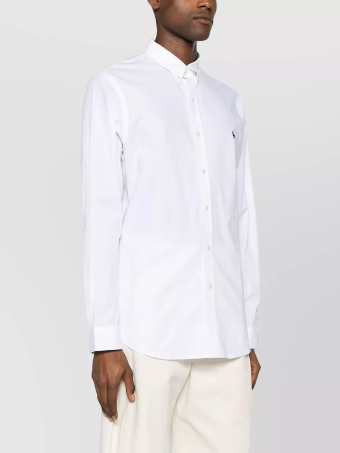 Ralph Lauren Tailored Cotton Shirt Button Accents