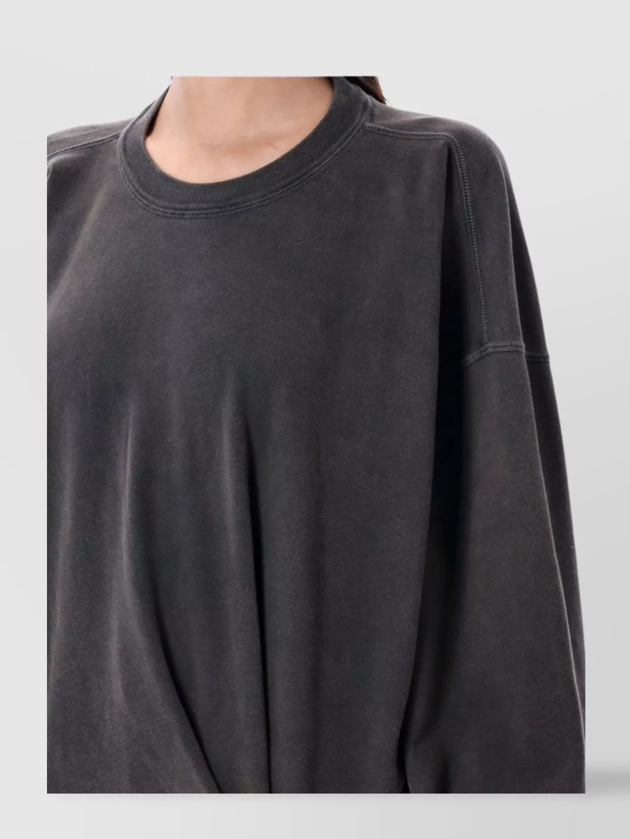 Isabel Marant Etoile Crew Neck Top Dropped Shoulders Long Sleeves