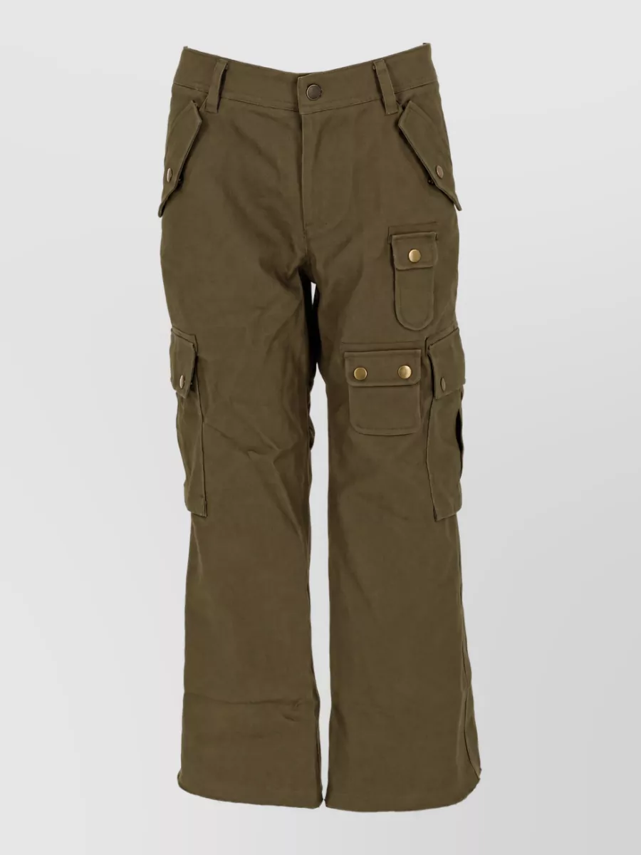 Isabel Marant Cotton Wide-Leg Cargo Trousers