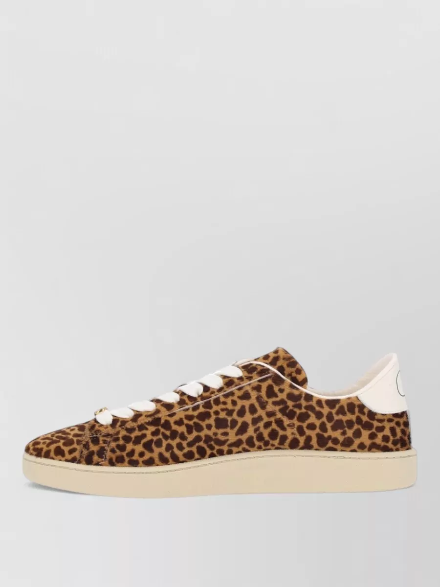 Valentino Garavani Calf Hair Leather Printed Low-Top Sneakers