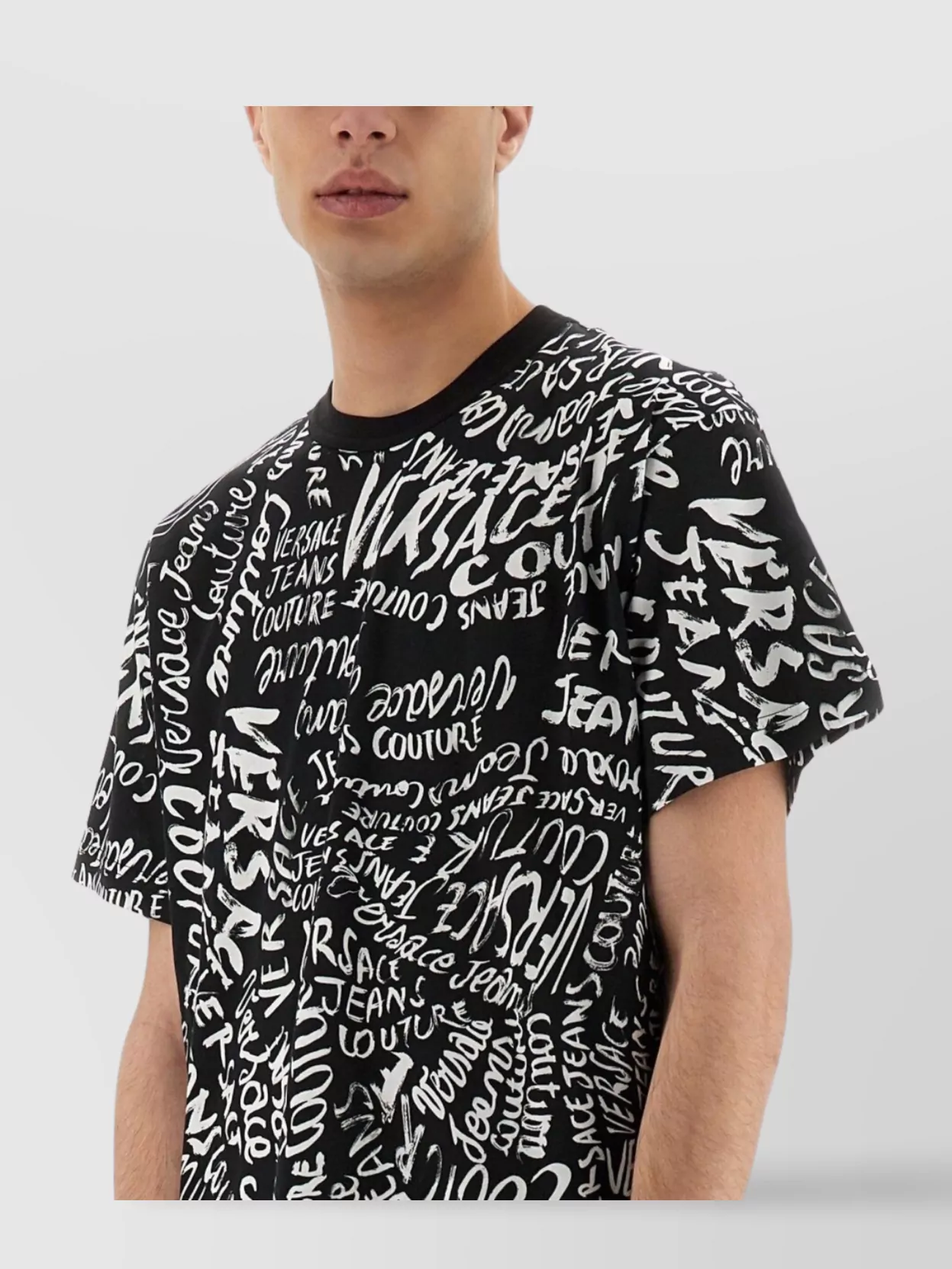 Versace Jeans Couture Graphic Logo Crew Neck T-shirt