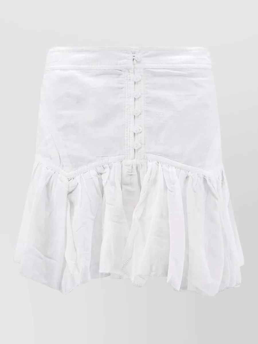 Isabel Marant Etoile ruffled buttoned mini skirt