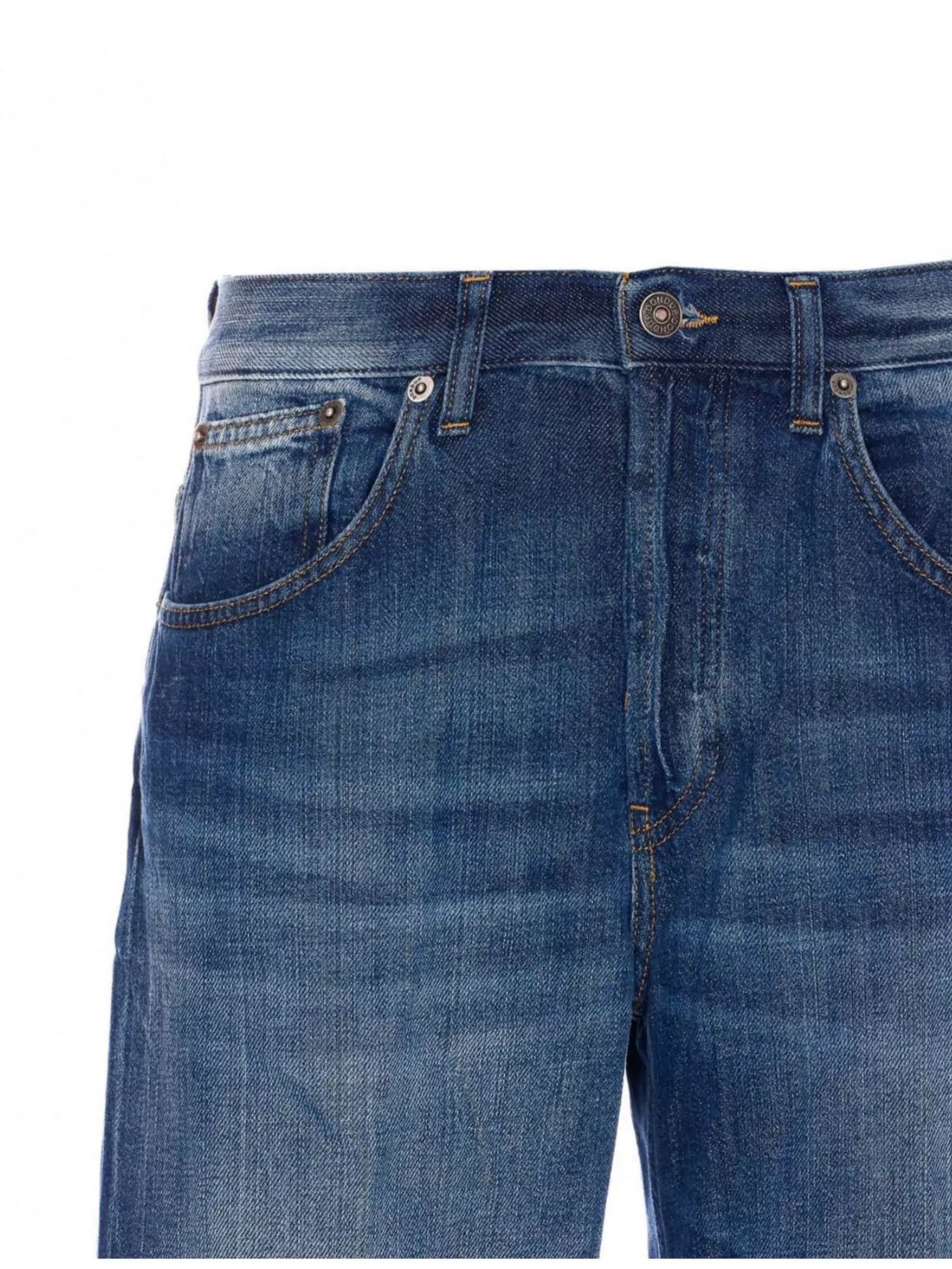 Dondup Regular Fit Faded Effect Trousers In Blue