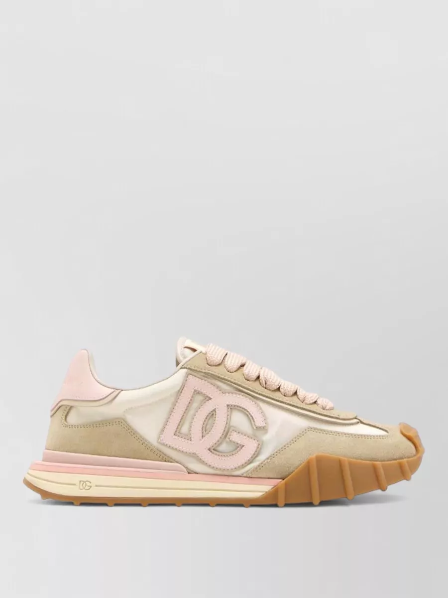Dolce&Gabbana nylon and leather low-top sneakers