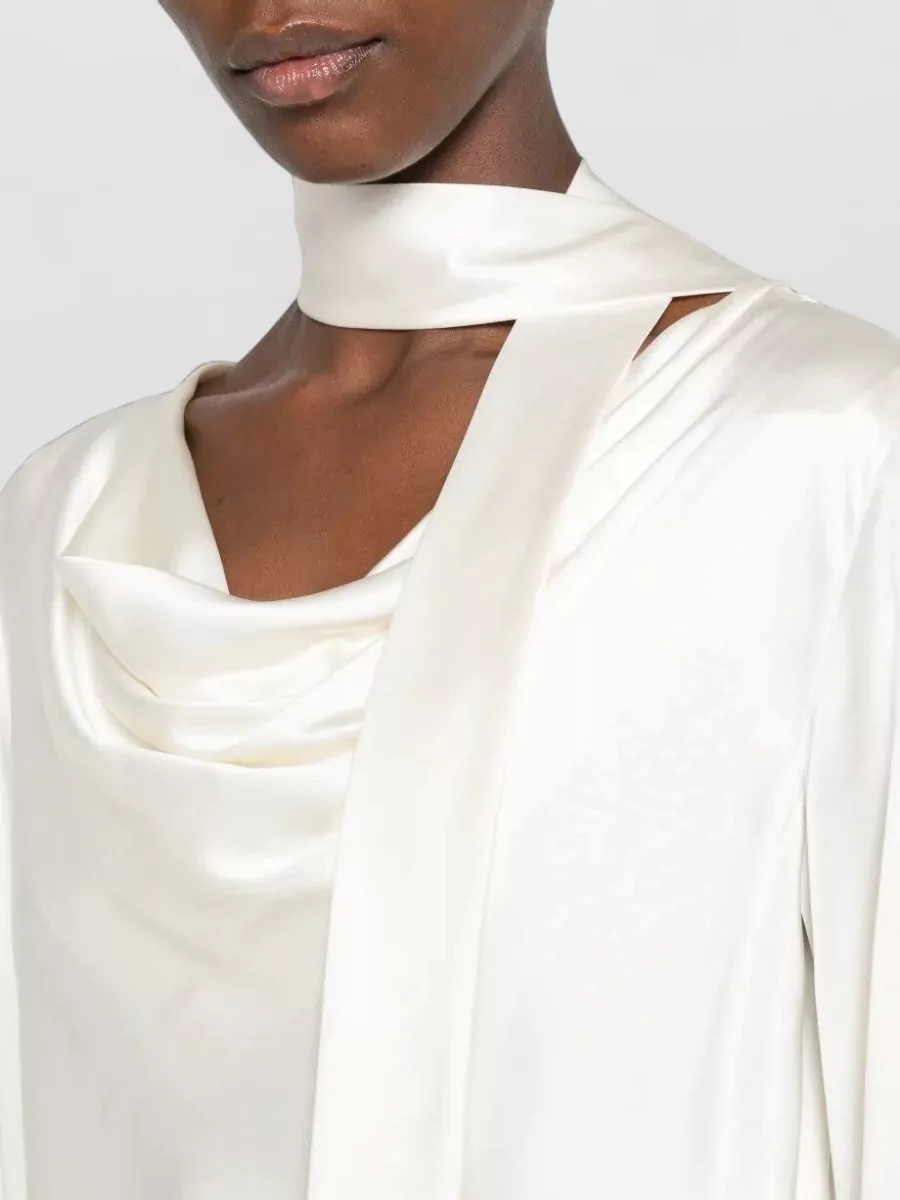 Max Mara Silk Neck Scarf Blouse