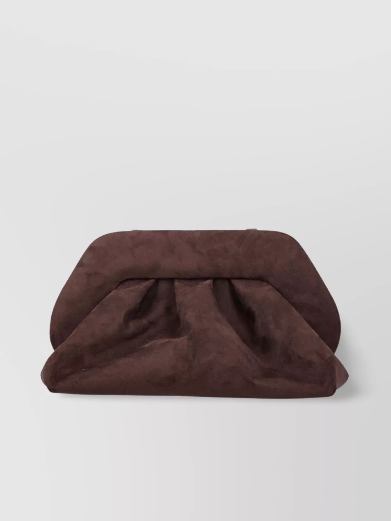 Themoirè Suede Pleated Shoulder Bag With Detachable Strap