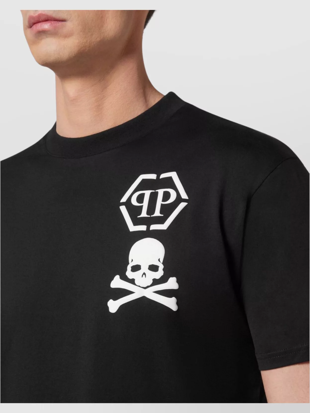 Philipp Plein Crew Neck Graphic Print Short Sleeves