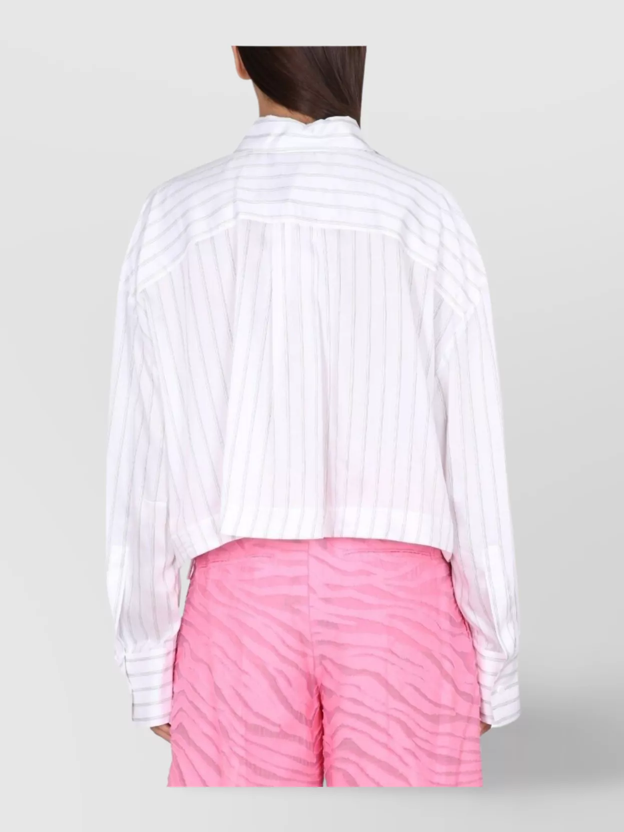 Attico Gary Zebra Cotton Jacquard Lantern Pants