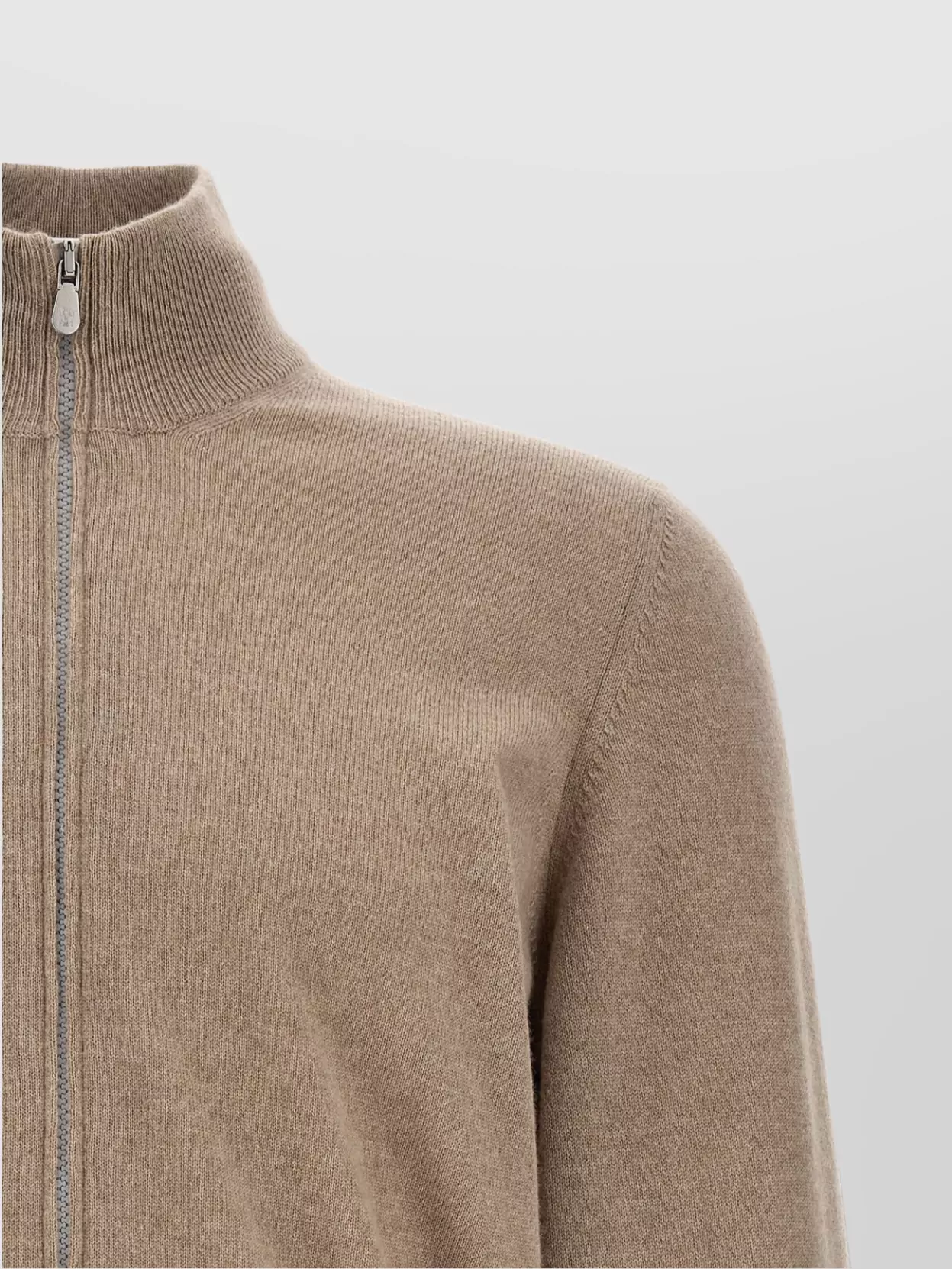 Brunello Cucinelli Zipper Cardigan High Collar
