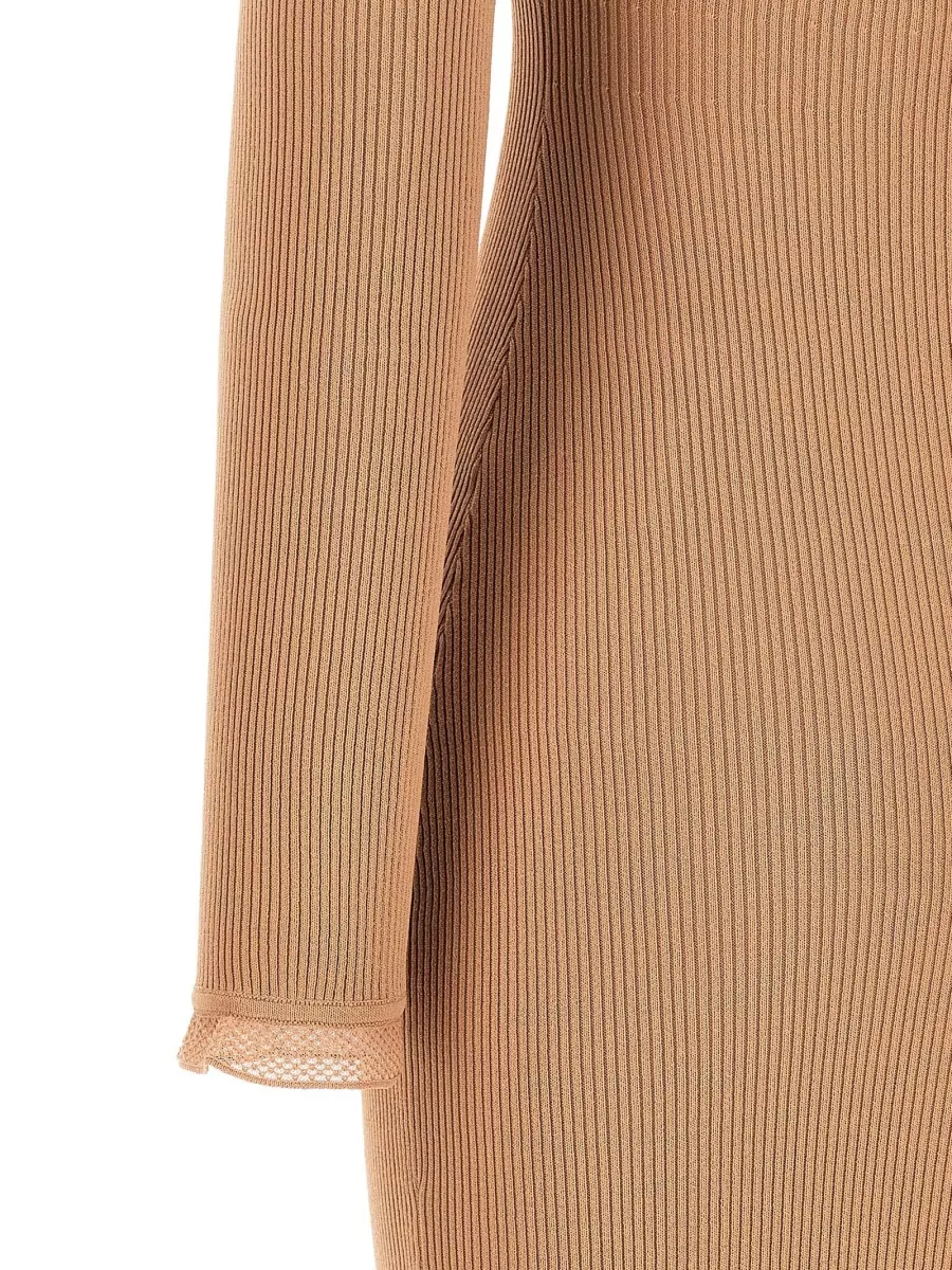 Elisabetta Franchi Ribbed Knit Midi Dress