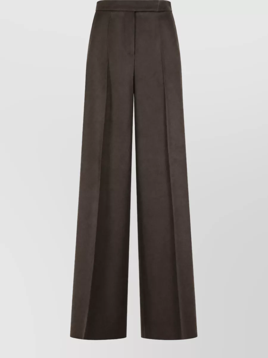 Max Mara camel hair wide-leg trousers