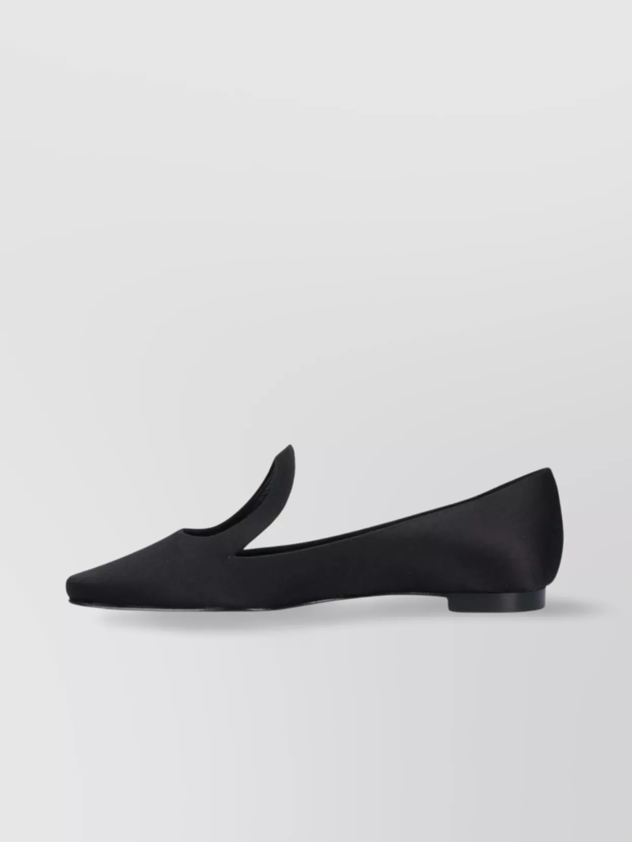 Manolo Blahnik Pointed Toe Satin Finish Ballerina Shoes