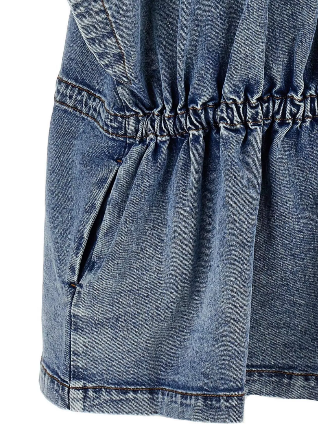 Fabiana Filippi Marbled Denim Cape With Adjustable Drawstring