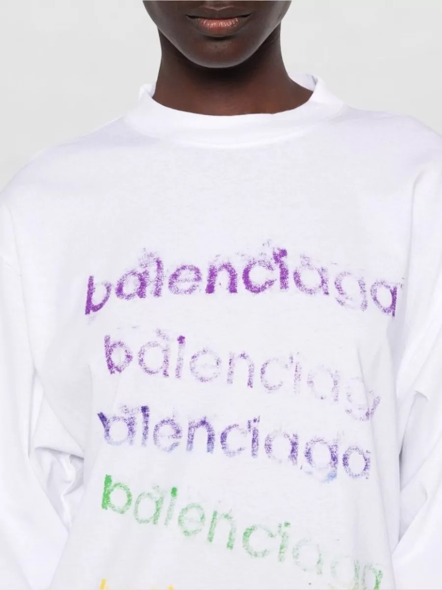 Balenciaga Silk Short-Sleeve Top