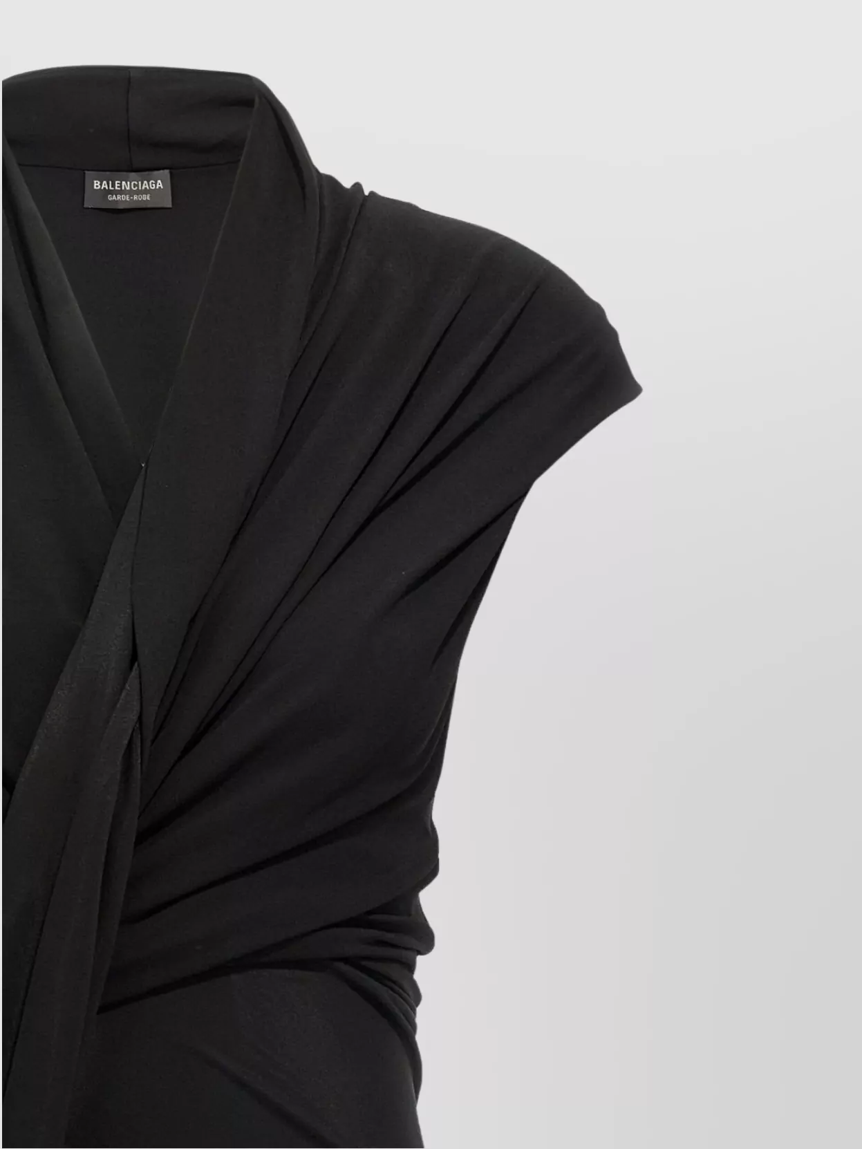 Balenciaga Draped One Shoulder Dress With Asymmetric Detailing