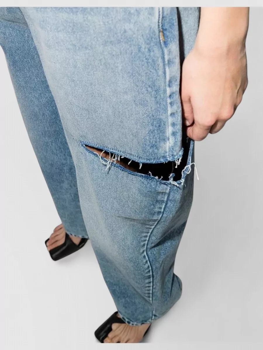 Maison Margiela High Waist Wide Leg Five Pocket Trousers