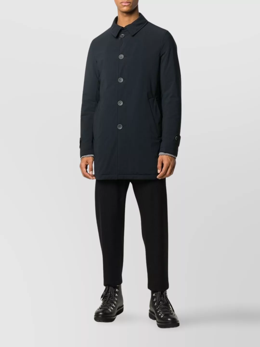 Herno Padded Single-Breasted Coat Side Pockets