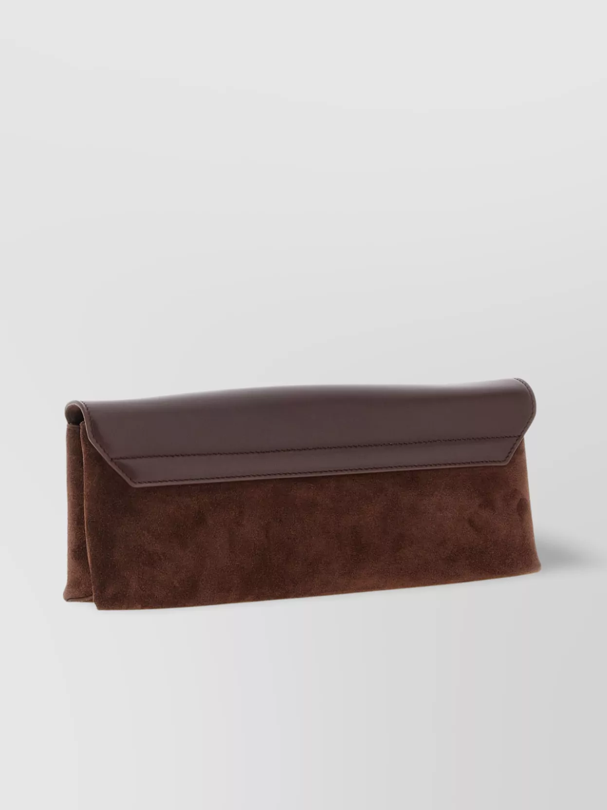 Brunello Cucinelli Tailored Clutch With Suede And Metal