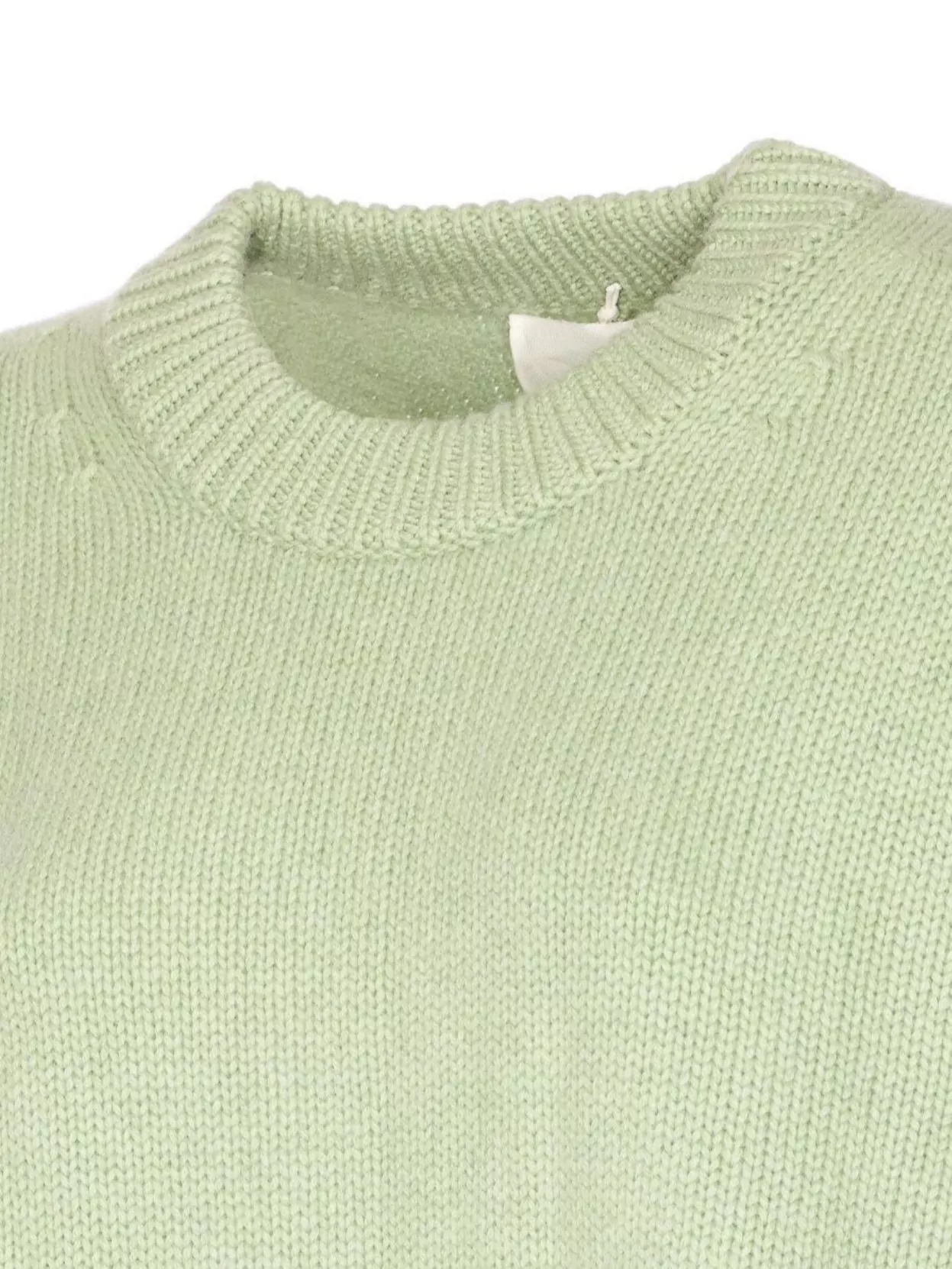 Lisa Yang Soft Knit Crewneck Long Sleeve Sweater In Green