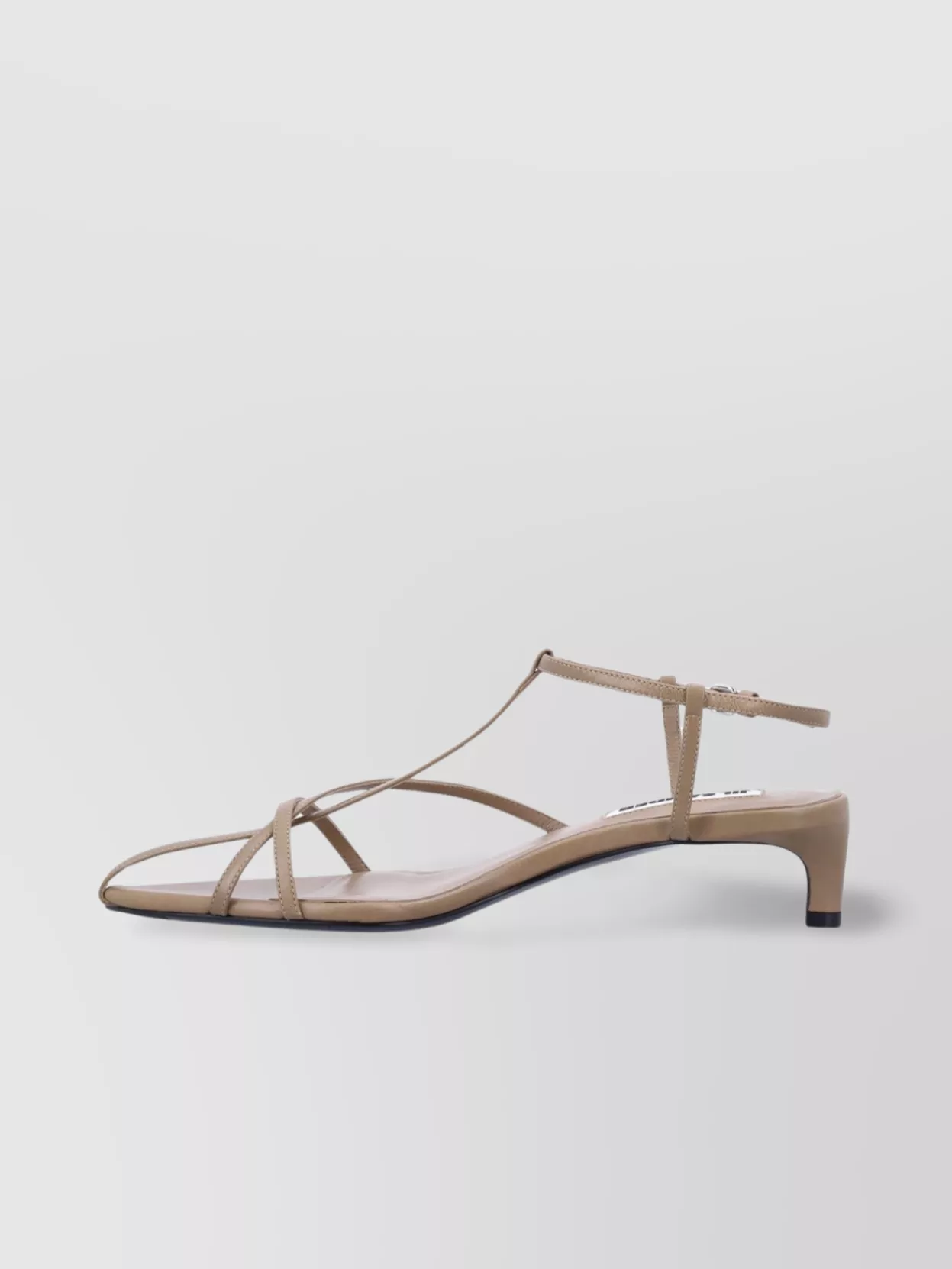 Shop Jil Sander Strappy Kitten Heel Sandals