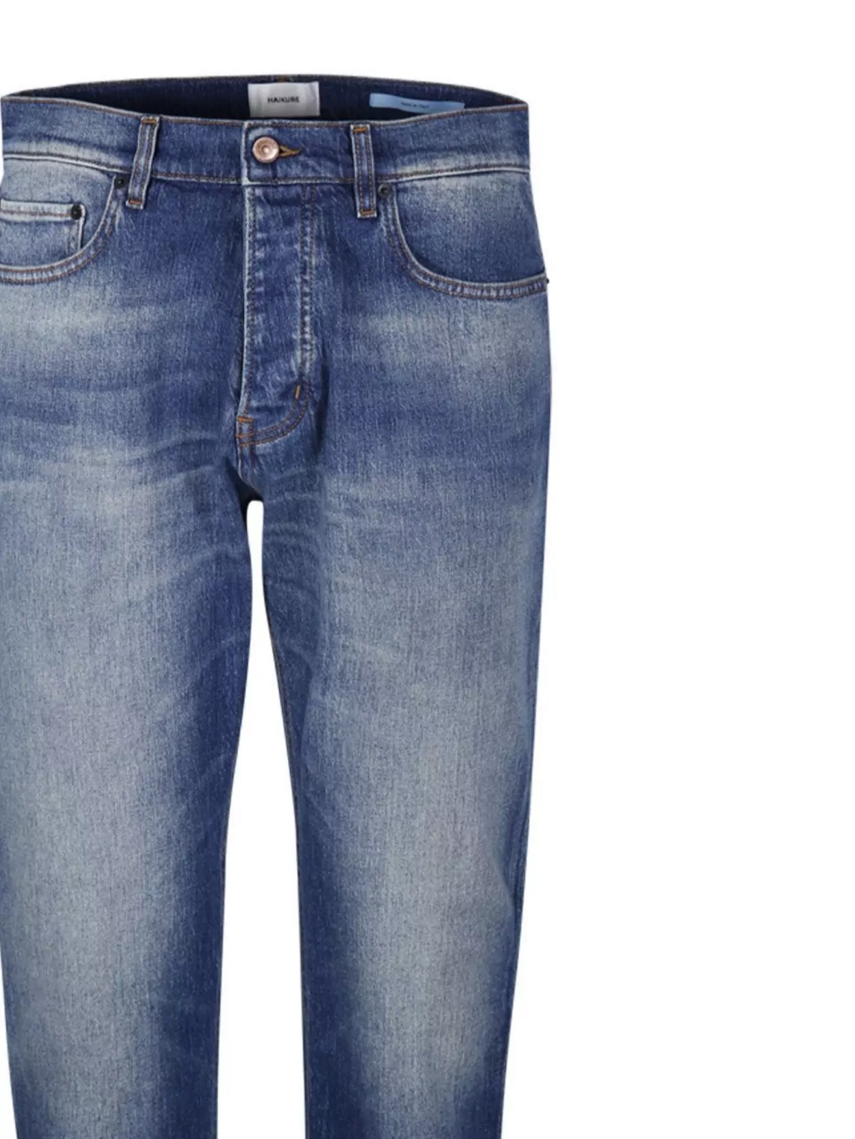 Haikure Slim Jeans With Faded Contrast Stitching