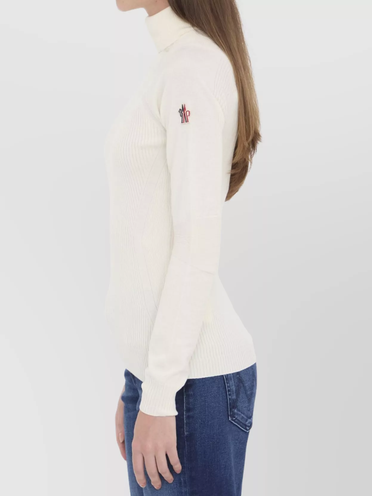 Moncler Grenoble Stretch Wool Turtleneck Knit Top