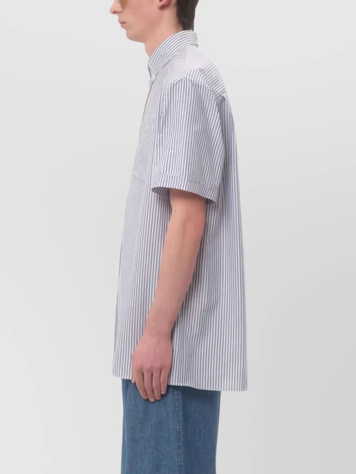 Valentino Garavani Striped Cotton Shirt Embroidered Logo