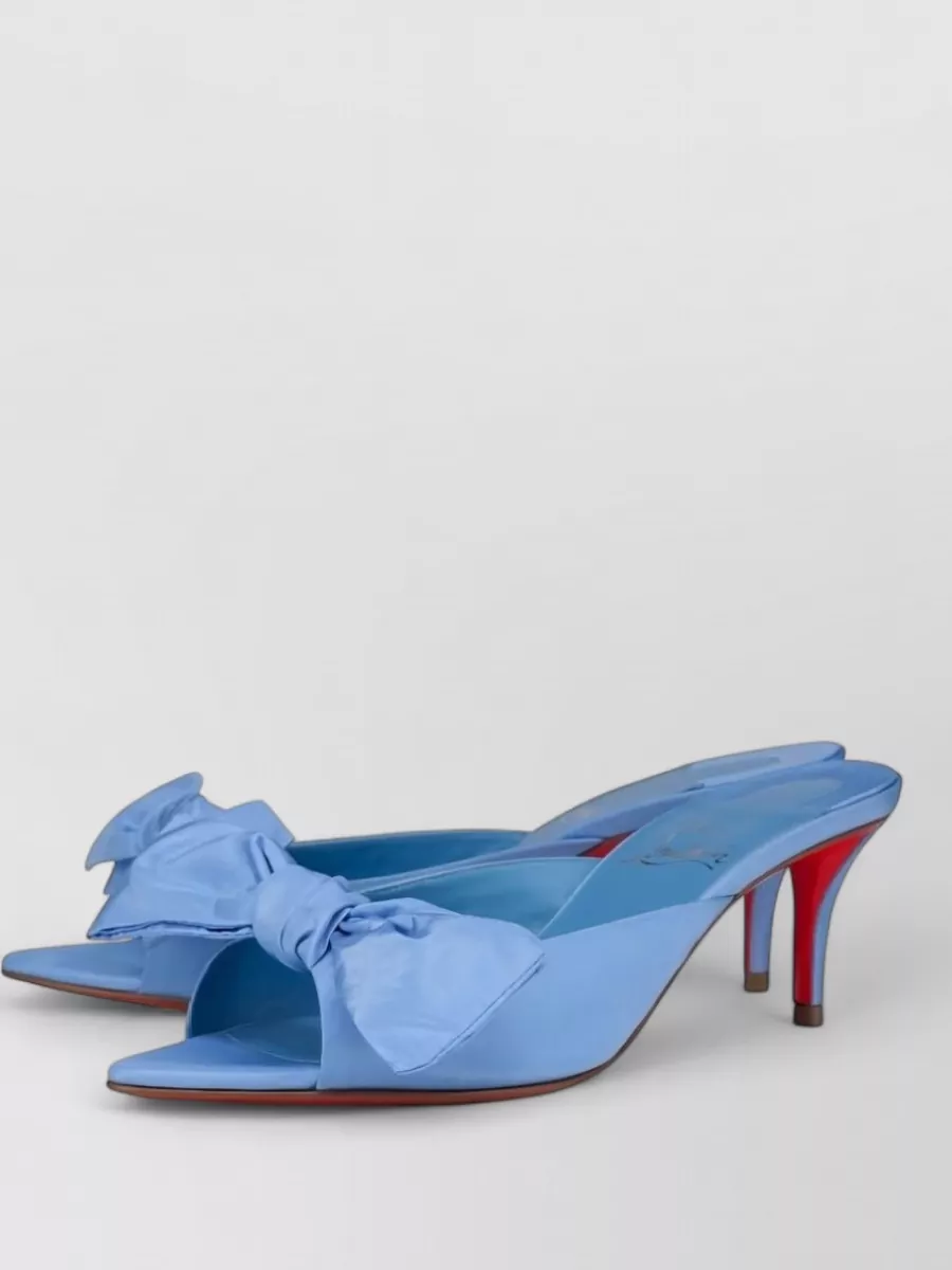 Christian Louboutin Silk Pointed-Toe Mules
