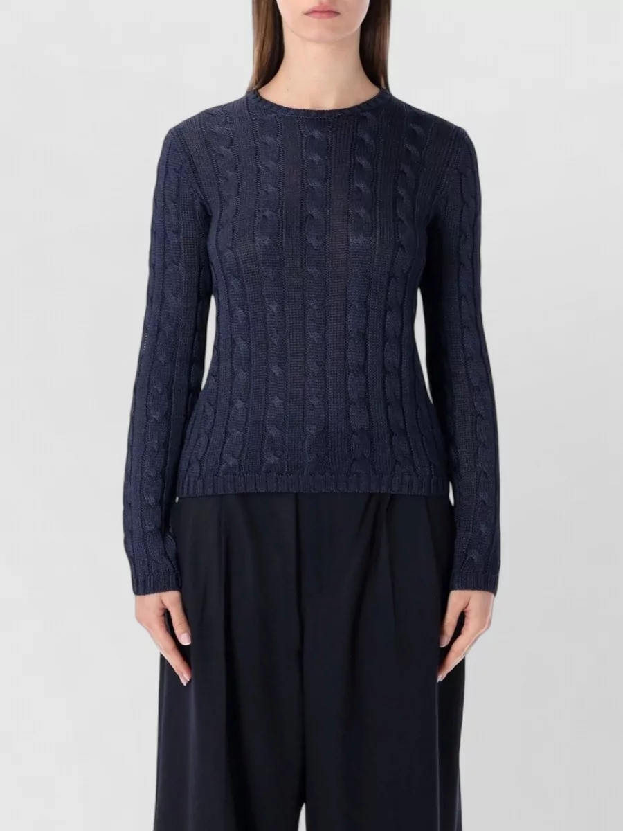 Ralph Lauren Silk cable knit sweater