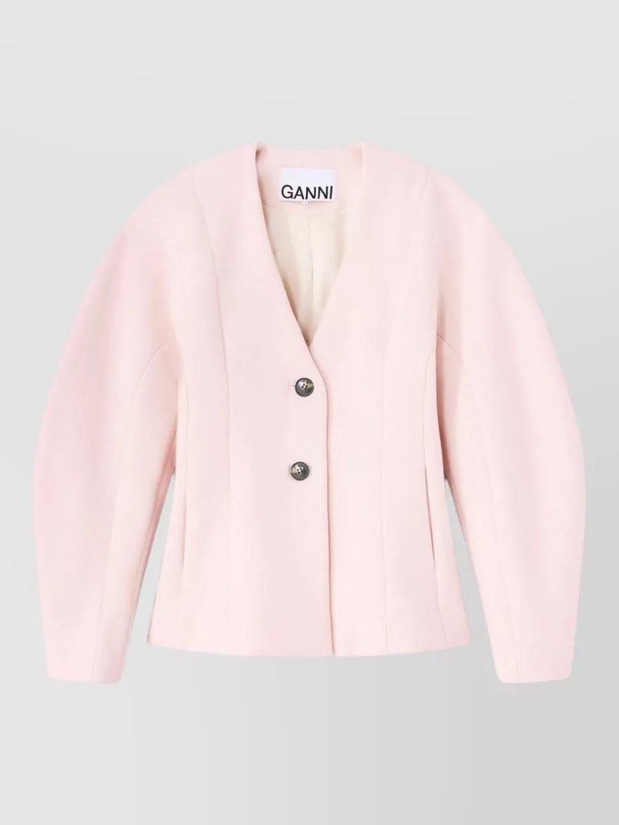 Ganni cashmere v-neck blazer