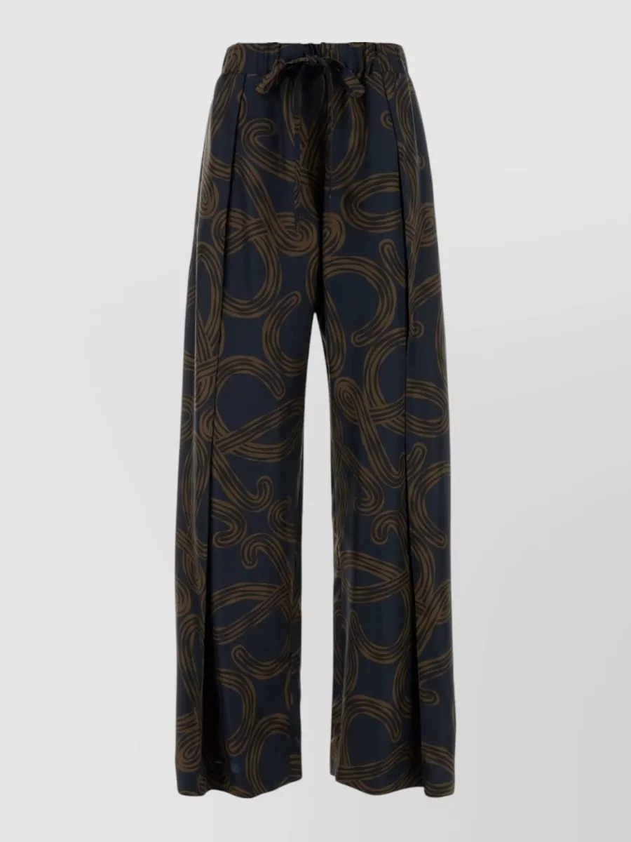Loewe Paula's Ibiza Silk printed wide-leg pants