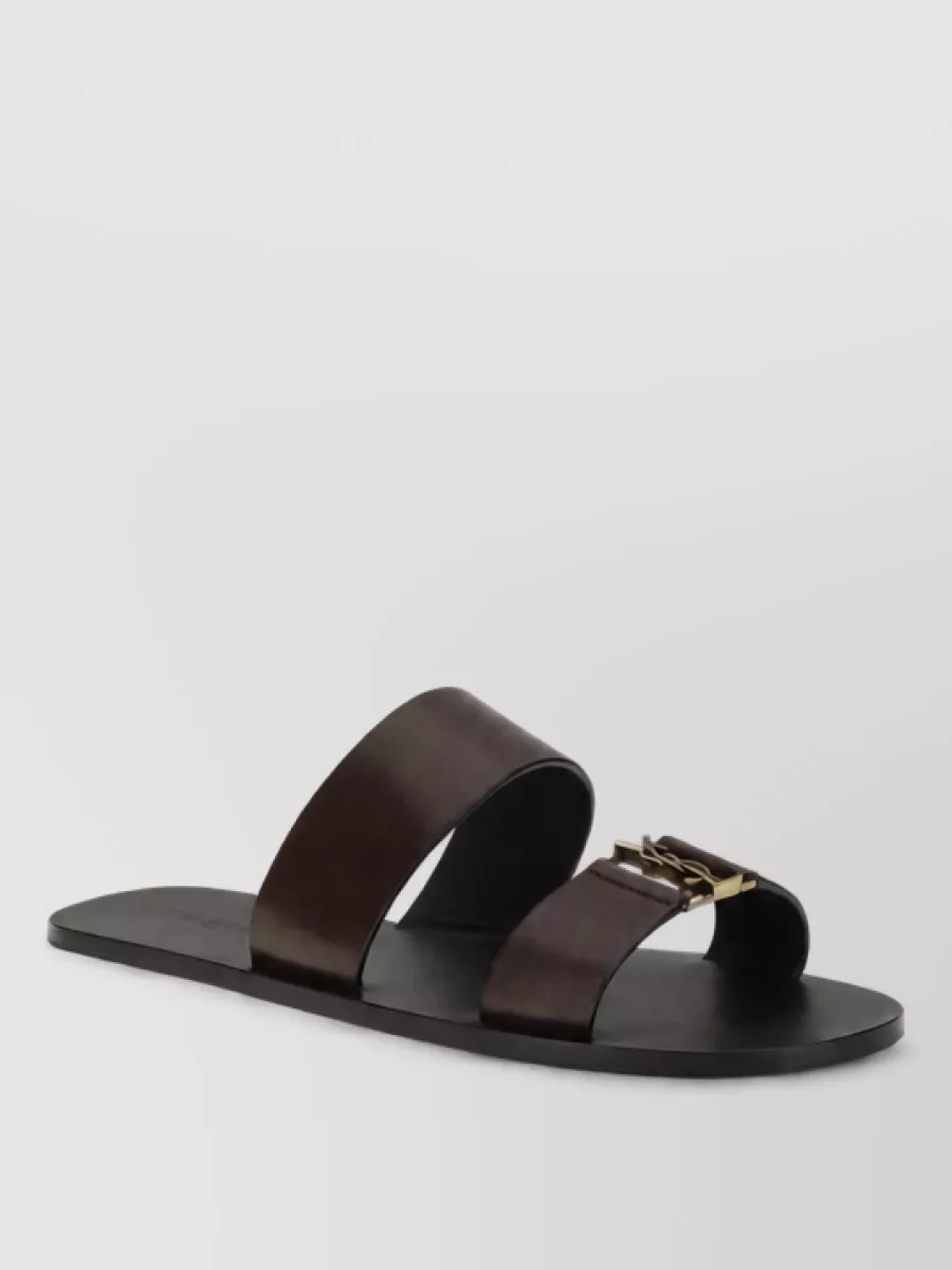 Saint Laurent leather flat sandals