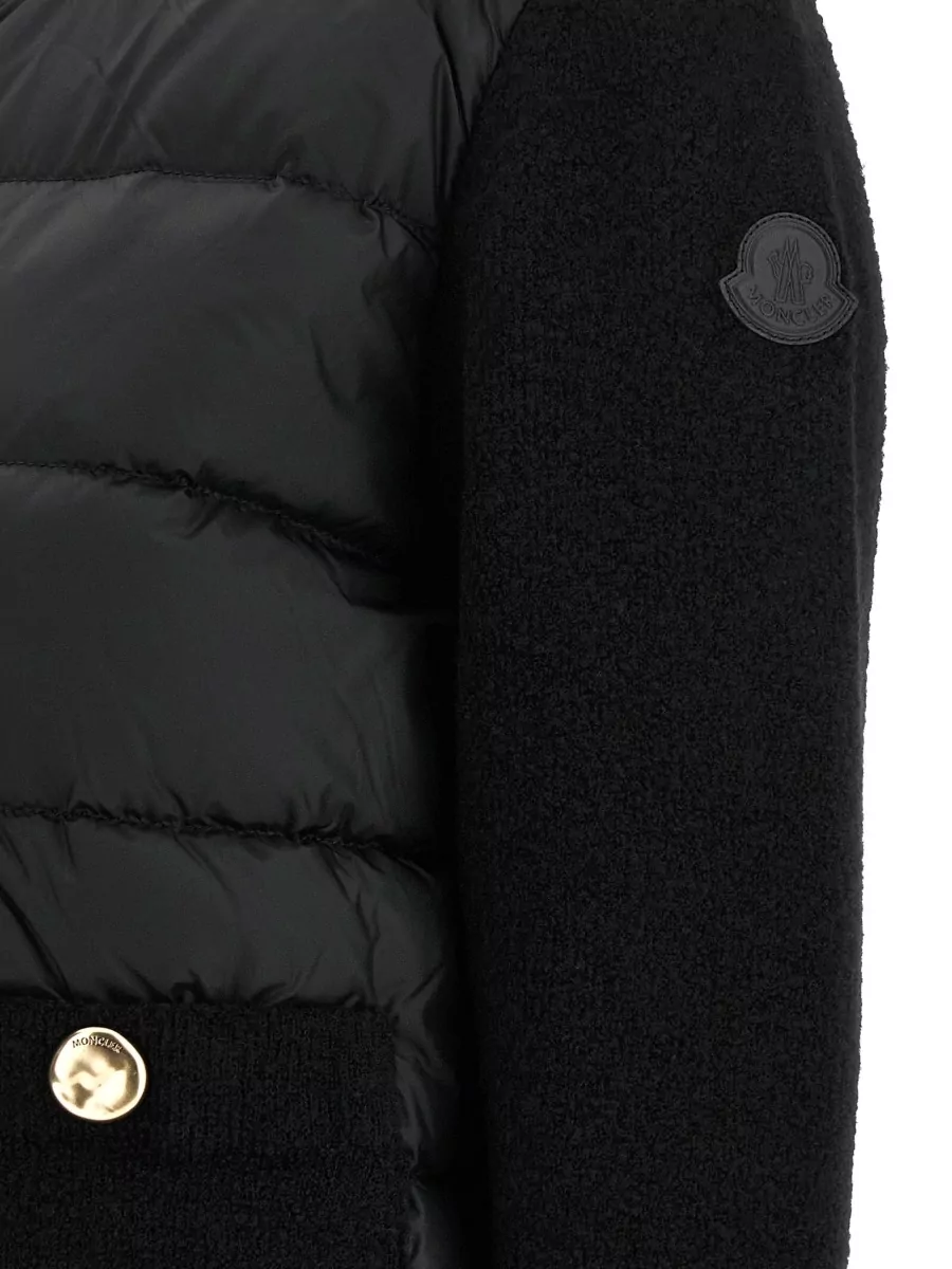 Moncler Quilted Bouclé Padded Cardigan