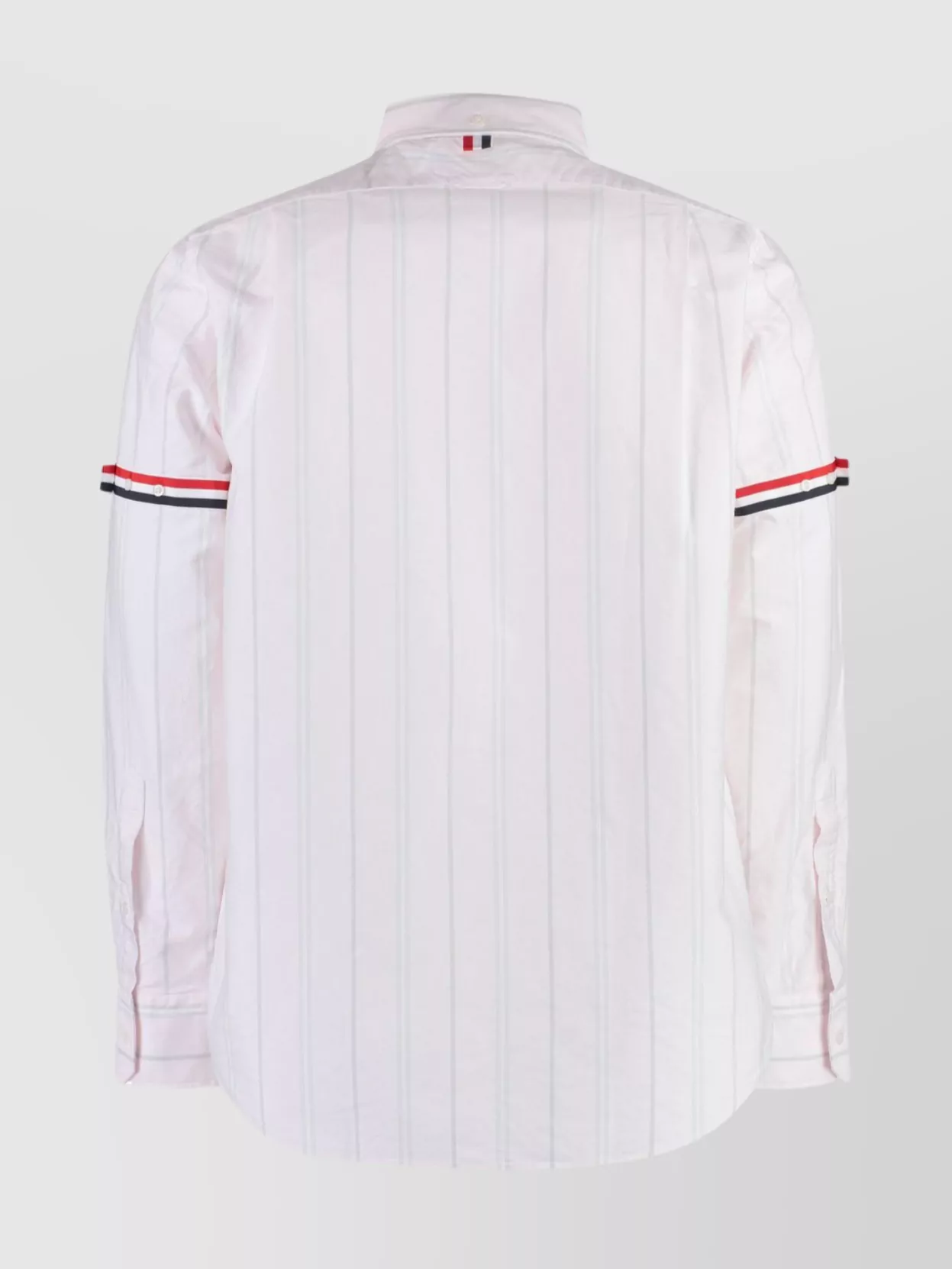 Thom Browne Striped Cotton Shirt Tricolor Detail