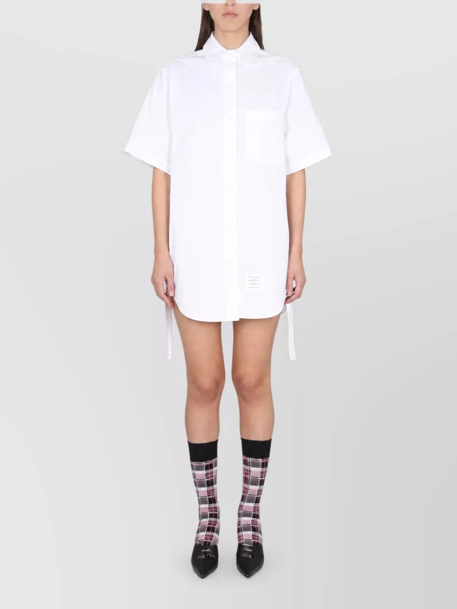 Thom Browne Cotton Mini Shirt Dress