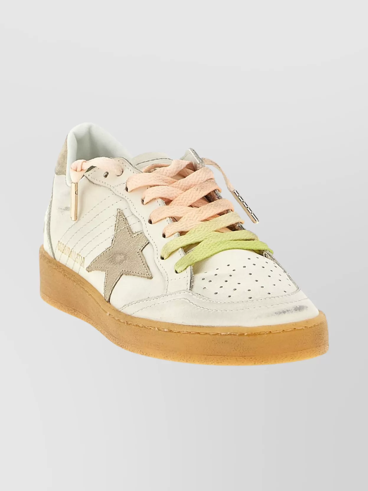 Golden Goose Stylish Low-top Sneakers Dual-color Laces In White