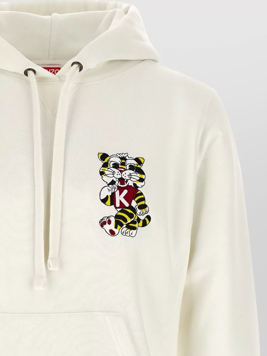 Kenzo Tiger Embroidery Hoodie Hood Graphic Print