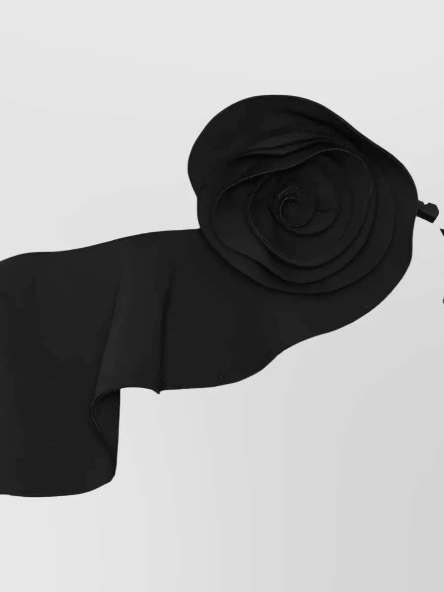 Rotate Sleeveless Rose-Appliqué Mini Dress