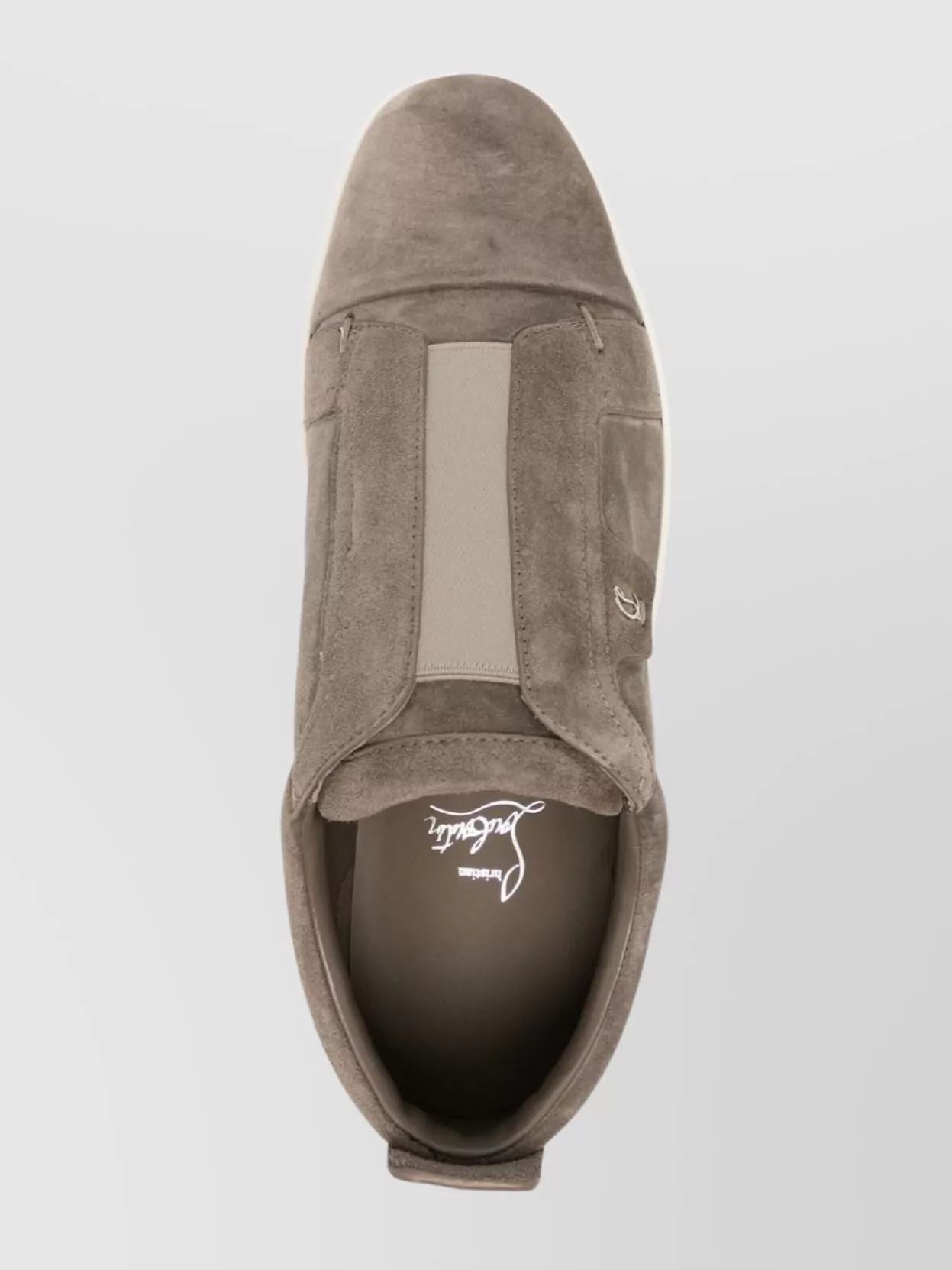 Christian Louboutin Suede Sneakers With Round Toe And Rubber Sole