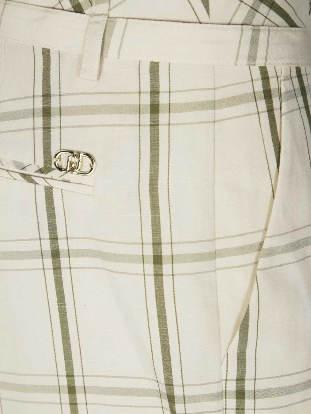 Liu •jo Cropped Check Palazzo Trousers Pockets