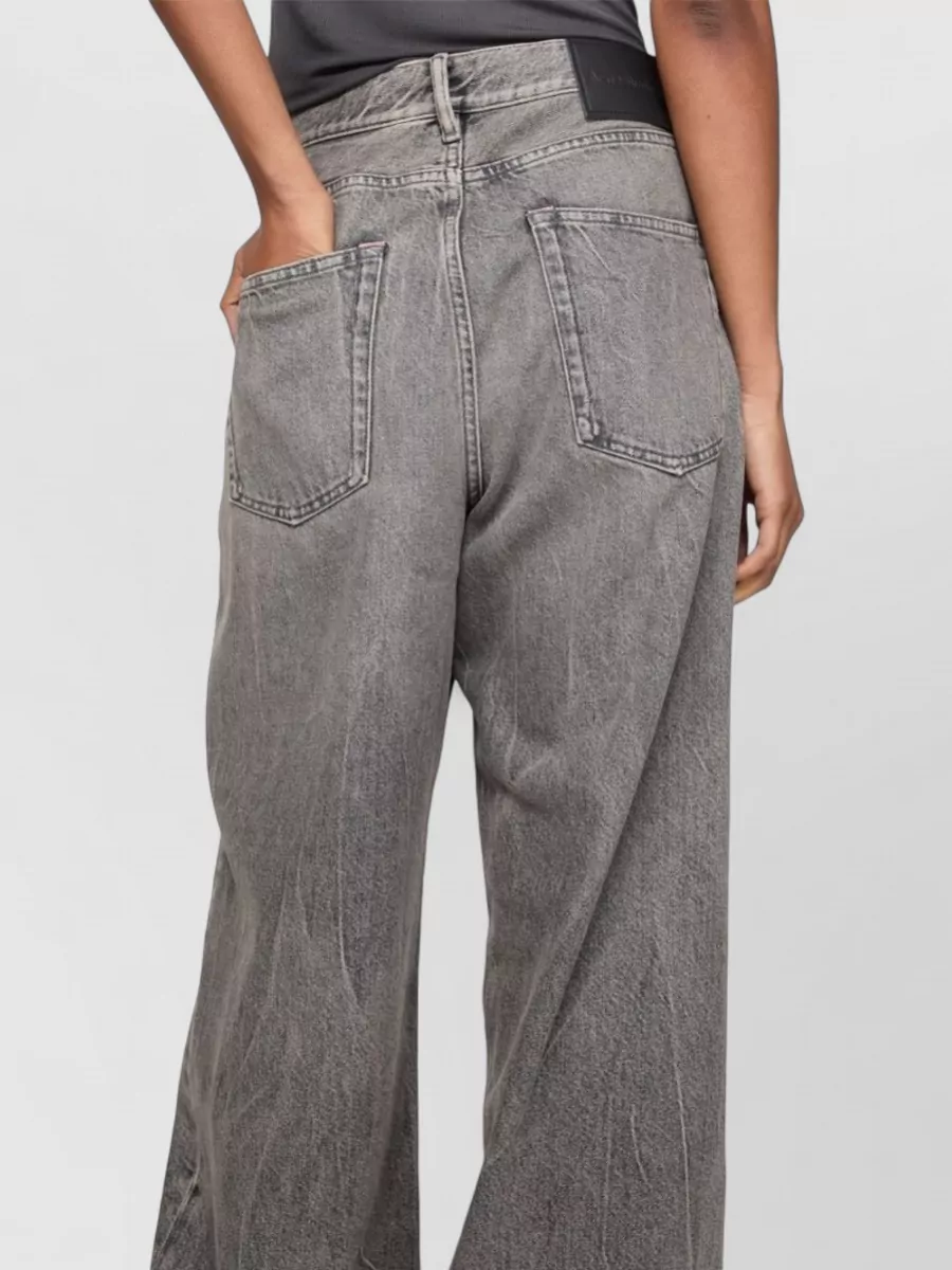 Acne Studios High Waist Wide Leg Denim Trousers