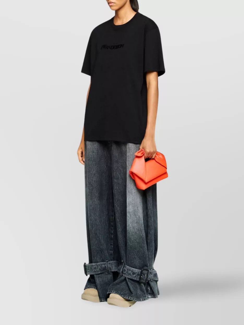 Jw Anderson Embroidered Logo Crew Neck T-Shirt