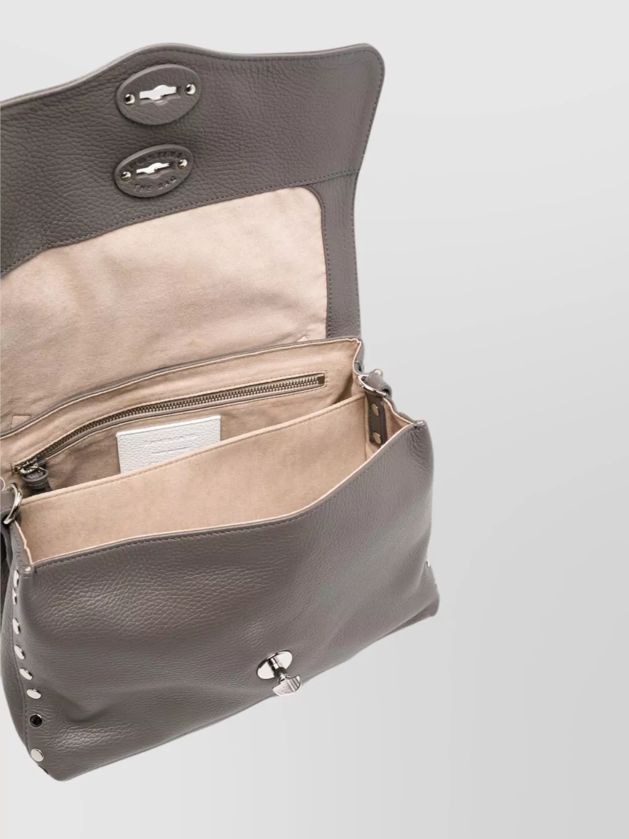 Zanellato Leather Cross-Body Bag Metal Studs