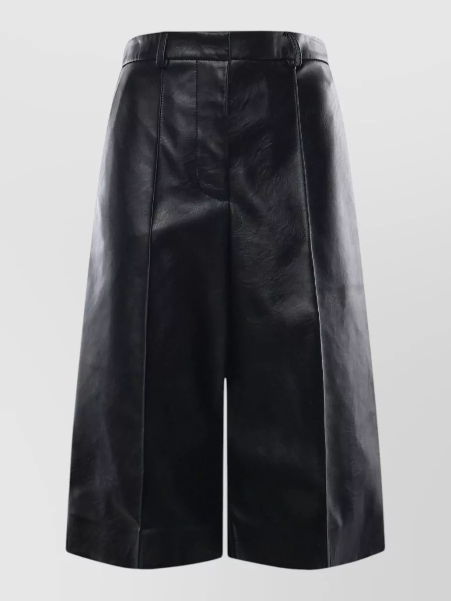 Stella Mccartney Straight Leather Shorts