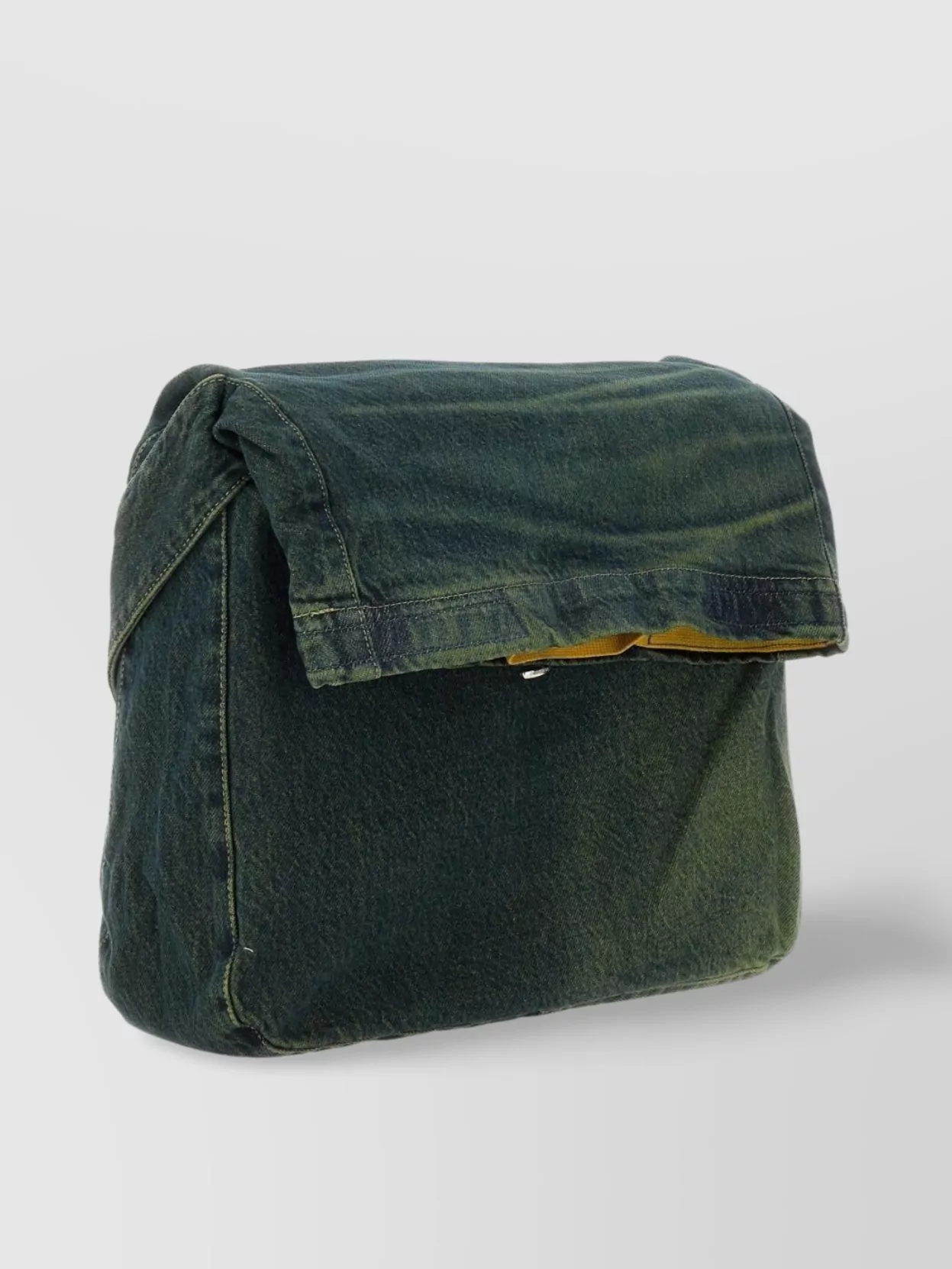 OUR LEGACY CROSS-BODY BAG WITH ADJUSTABLE STRAP AND DENIM TEXTURE