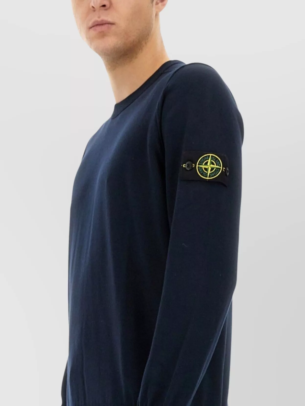Stone Island Logo Crew Neck Sweater