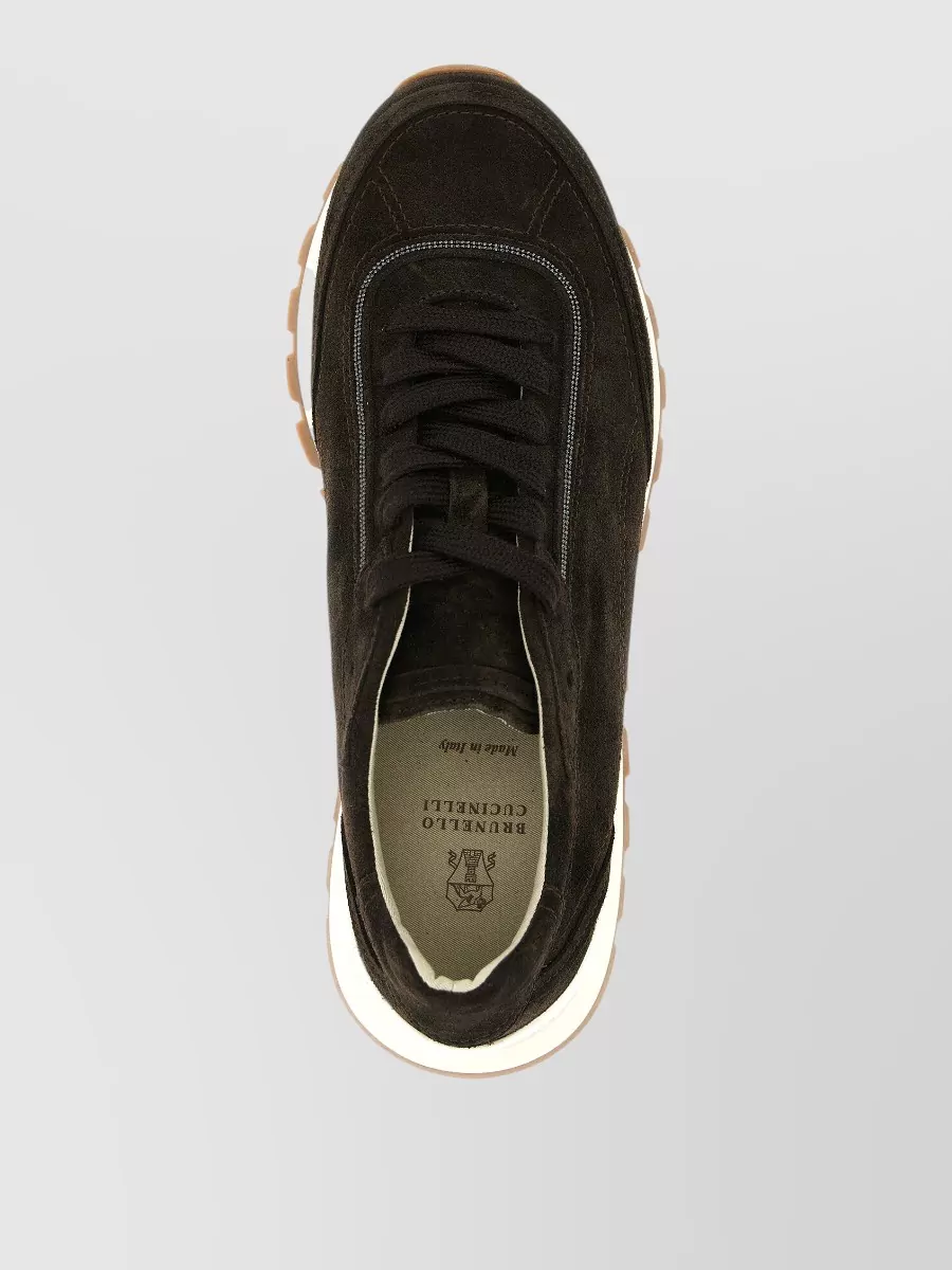 Brunello Cucinelli Suede Lace-Up Sneakers