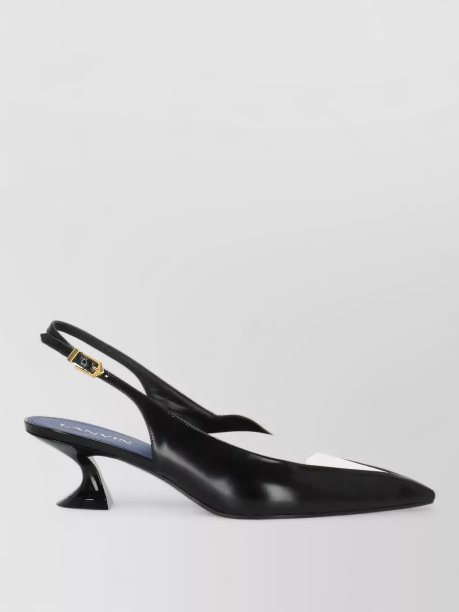 Lanvin patent leather slingback pumps